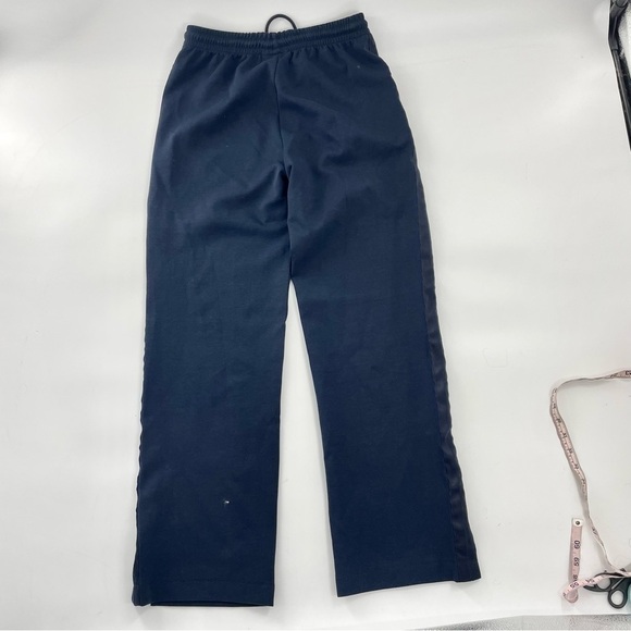 The Greii Navy Blue Straight Leg Drawstring Satin Trim Athleisure Sweatpants - Picture 7 of 11